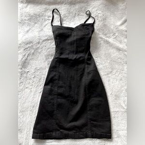 🖤 black denim zip up dress 🖤